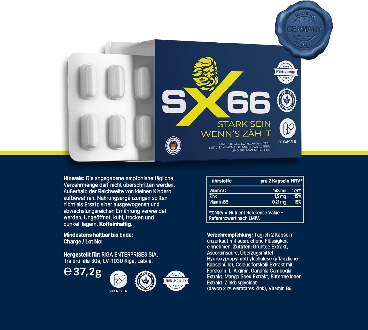 SX66 Inhaltsstoffe Übersicht